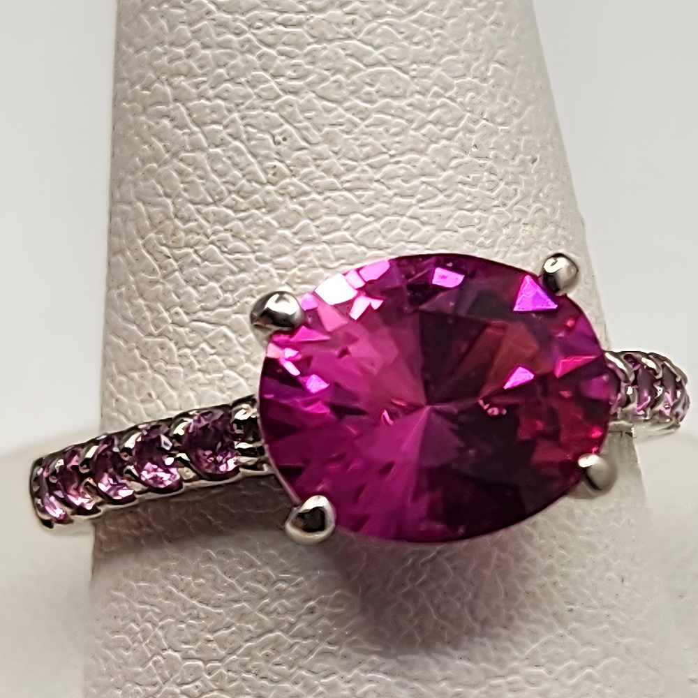 Women's Sterling Silver 925 Pink Ring
